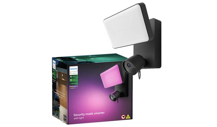 Philips Hue Secure Wired Floodlight Security Camera - Black