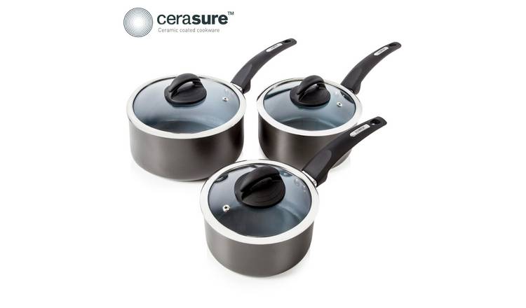 Buy Salter Easypour 3 Piece Saucepan Set, Pan sets