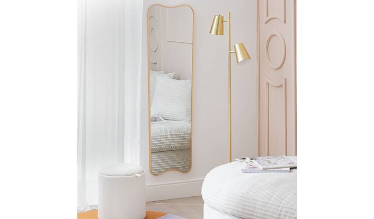 Argos Home Gold Full Length Curved Wall Mirror - 140x40cm