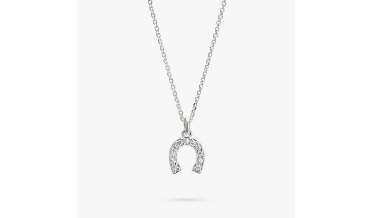 Revere Sterling Silver Horseshoe Pendant Necklace