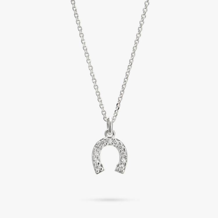 Revere Sterling Silver Horseshoe Pendant Necklace 0