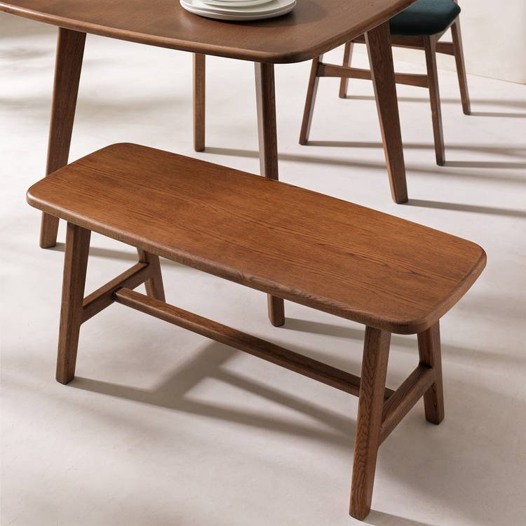 Habitat x Scion Esala Oak & Wood Veneer Dining Bench 0