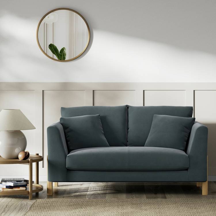 Habitat Aston Fabric 2 Seater Sofa - Charcoal - Ash Leg 0