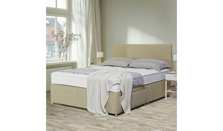 Argos Home Elmdon Comfort Double 2 Drawer Divan Bed- Natural