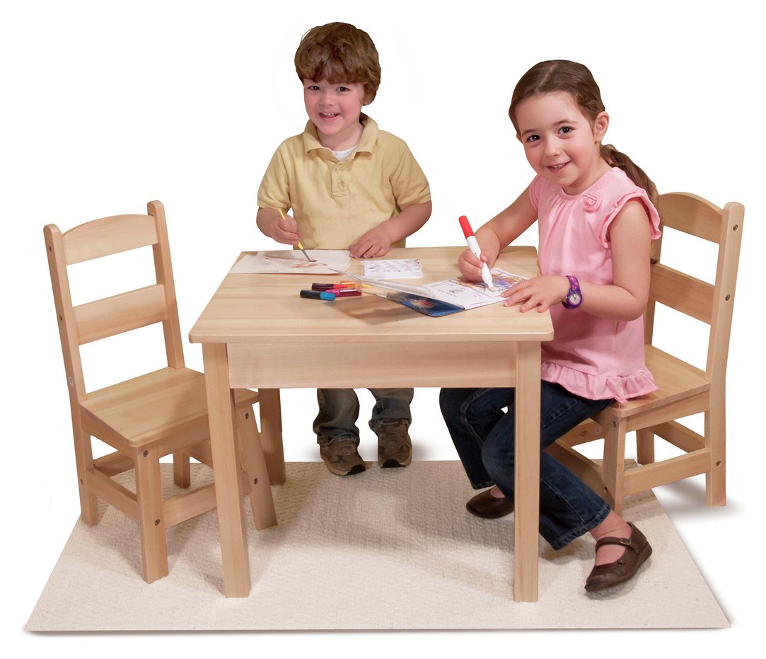 Melissa & Doug Wooden Table & 2 Chairs. at Argos Reviews