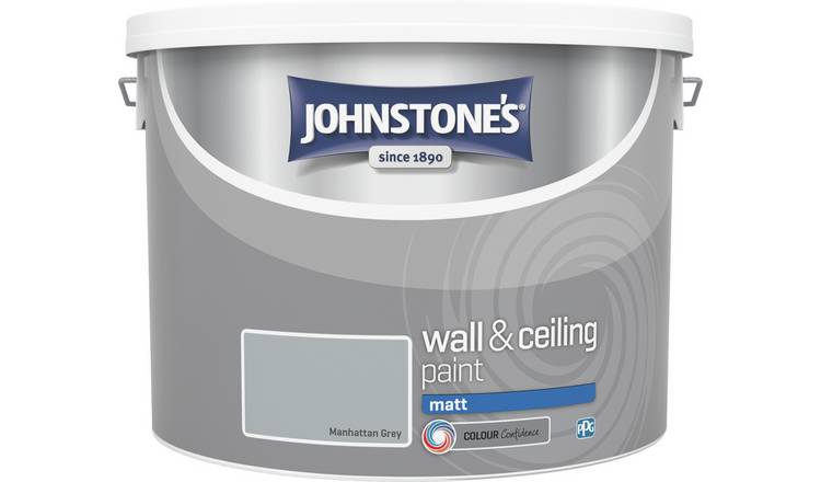 Johnstone's Wall & Ceiling Paint Matt 10L - Manhattan Grey