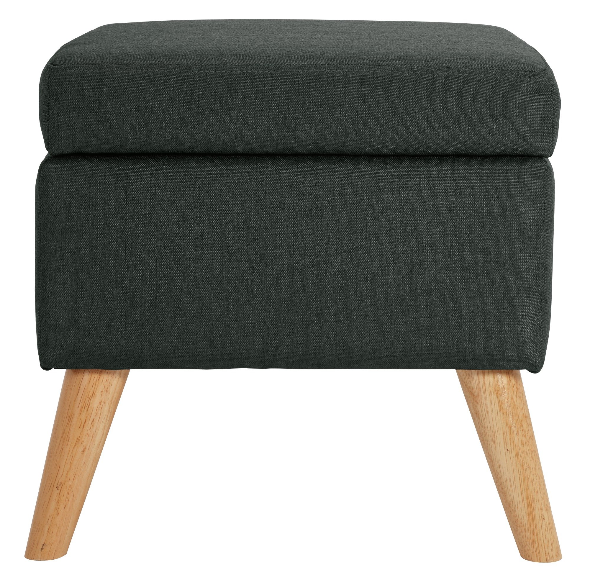Argos Home Lexie Fabric Storage Footstool - Charcoal