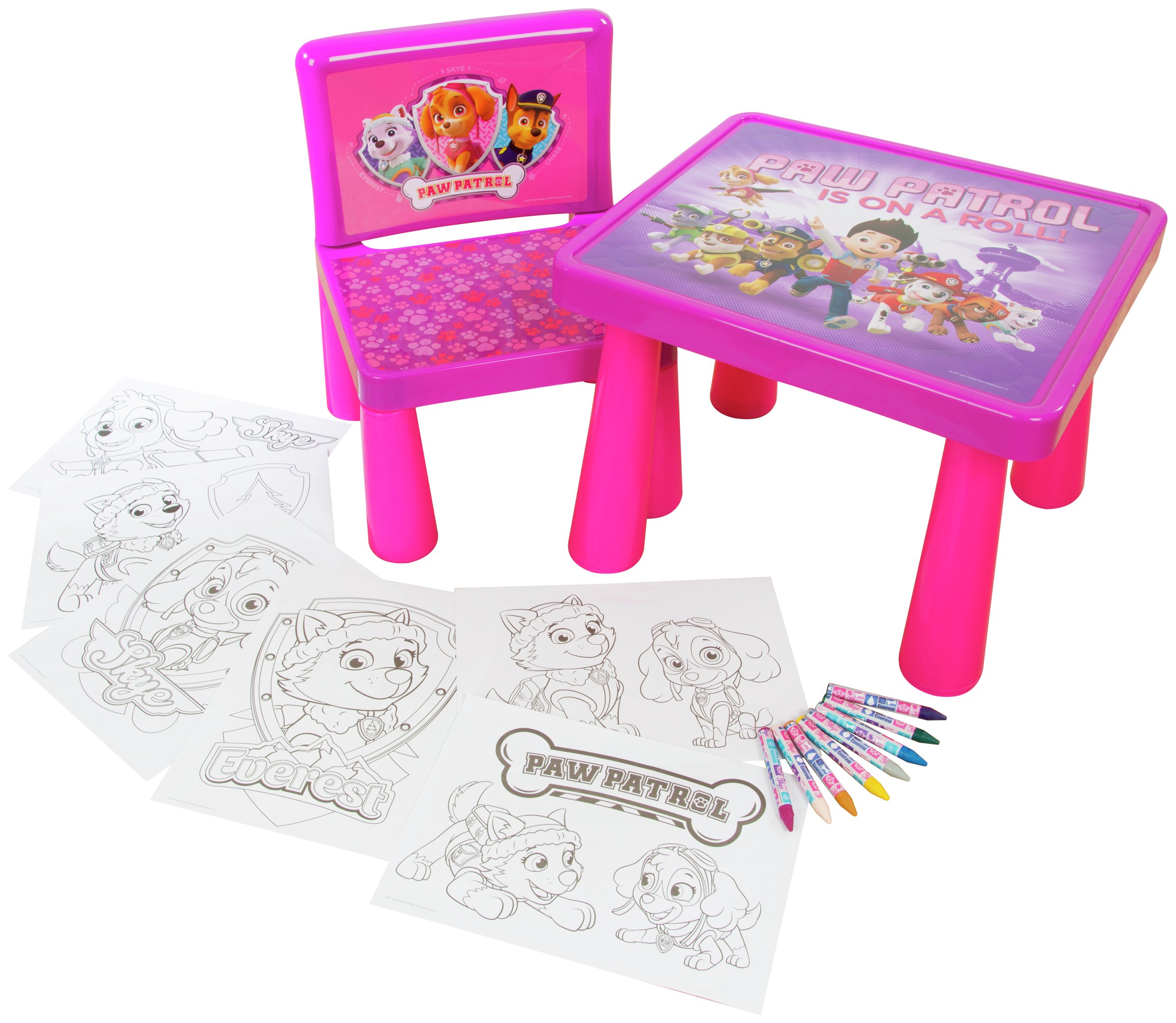 PAW Patrol Sit and Colour Bundle Set - Pink