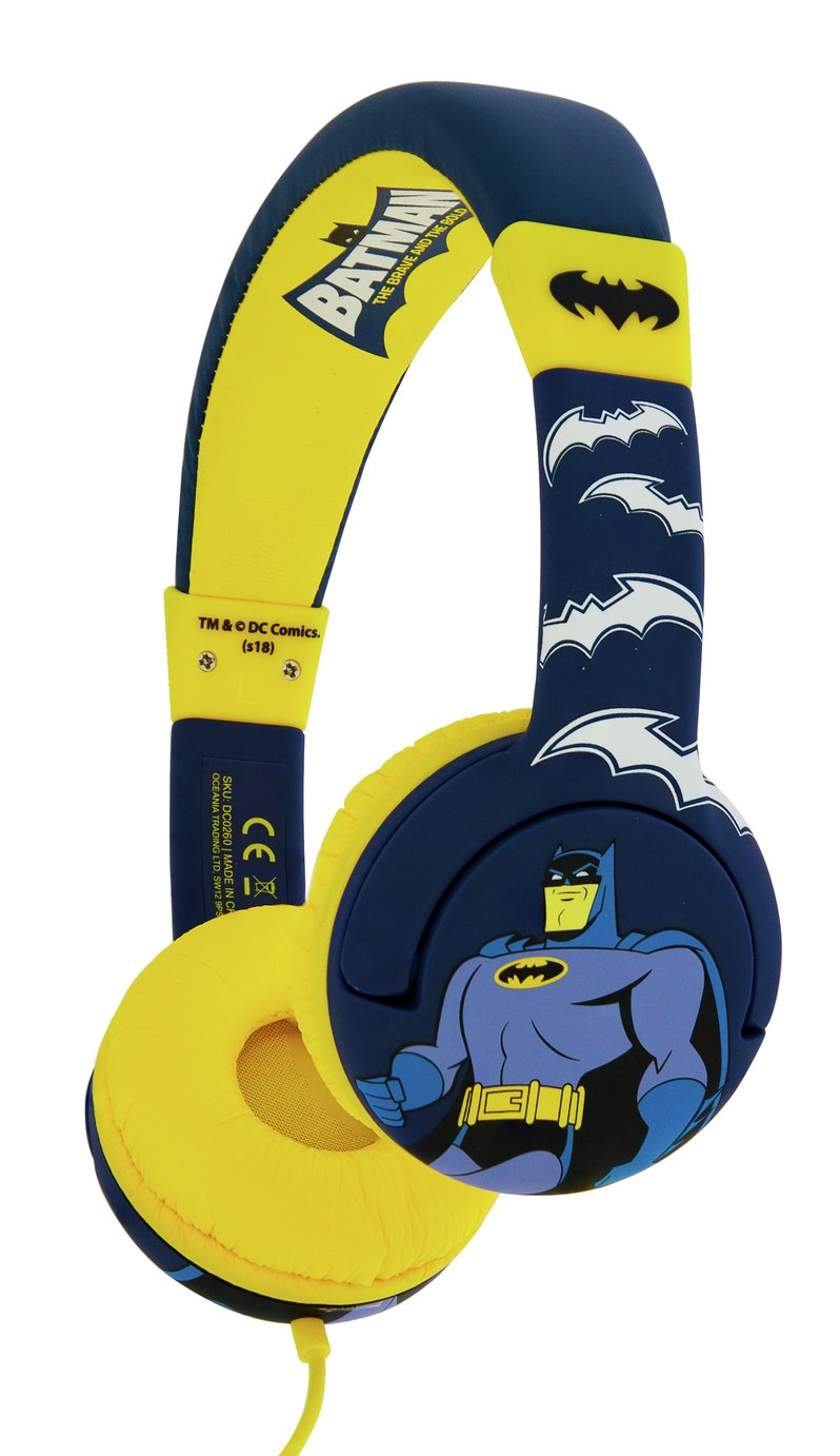 Batman Kids On-Ear Headphones - Yellow / Blue