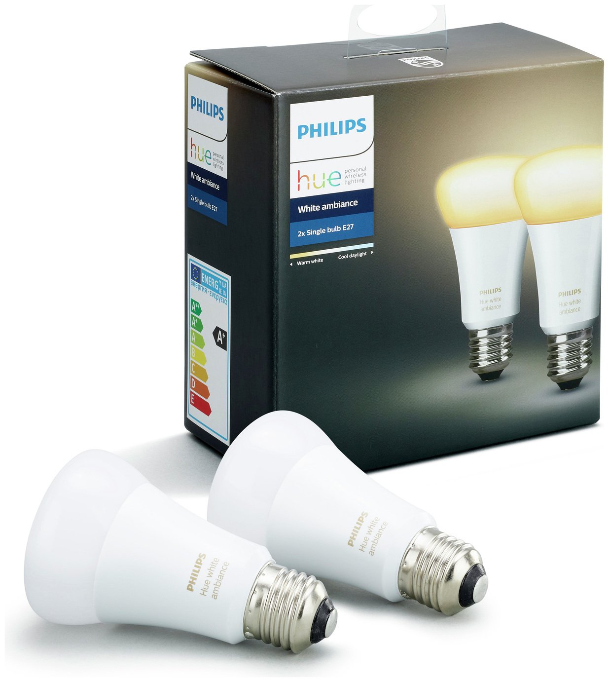 Philips Hue White Ambience E27 Bulb Twin Pack.