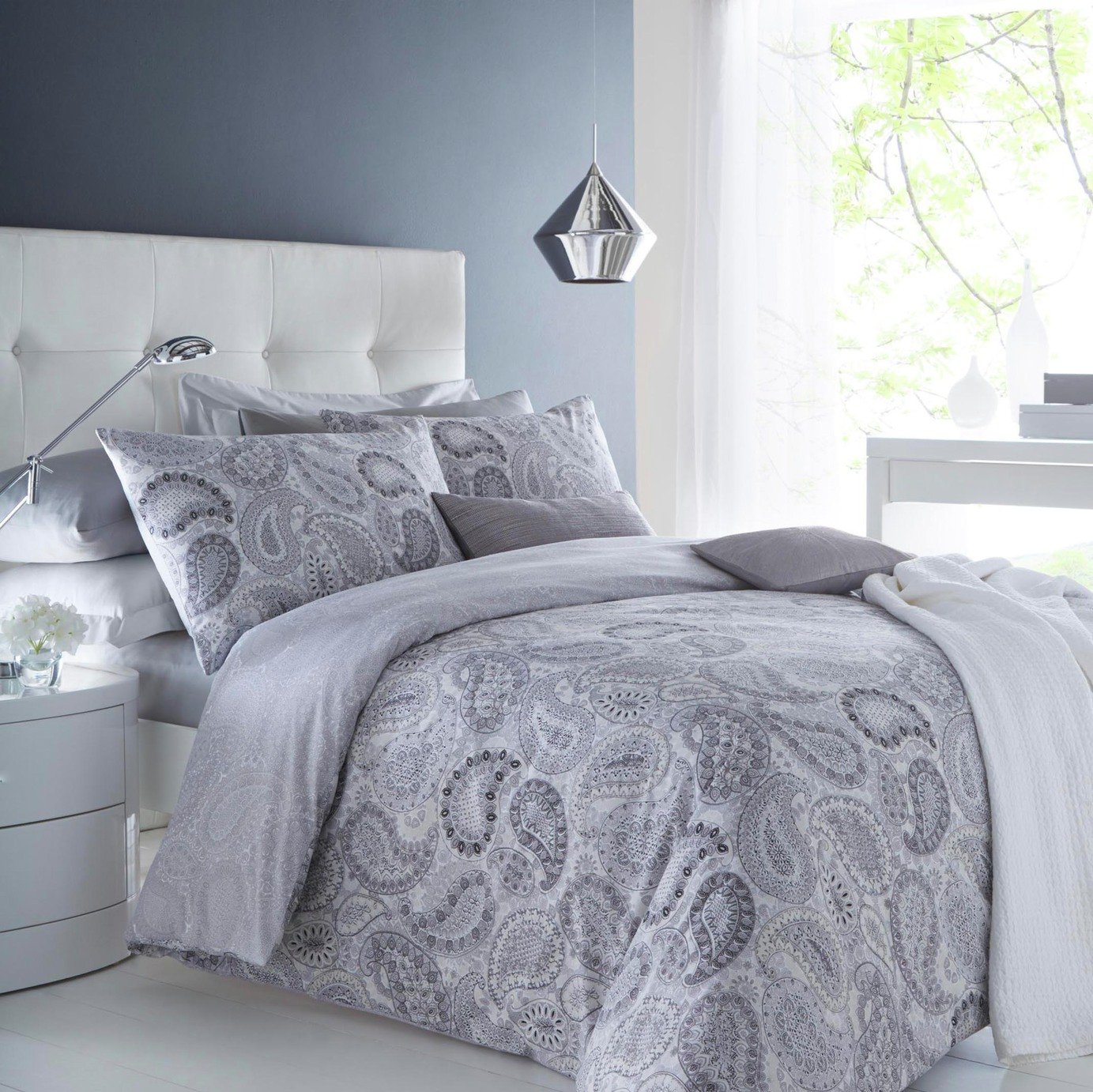 Pieridae Grey Paisley Bedding Set Single 7429079 Argos Price
