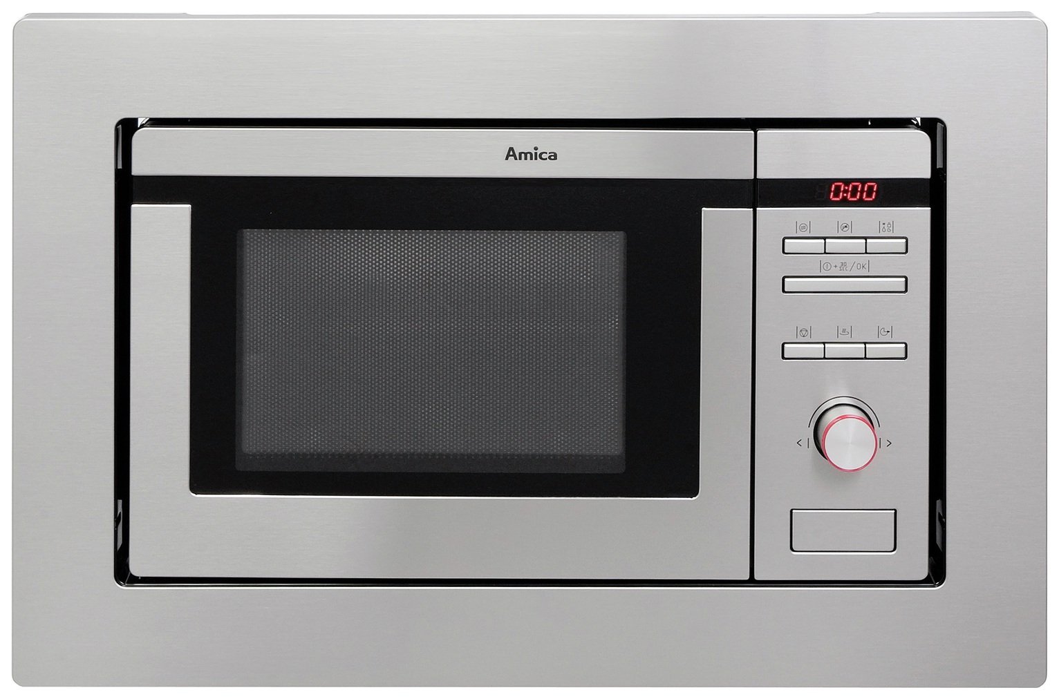 Amica AMM20G1BI 800W Built In Microwave - Stainless Steel.