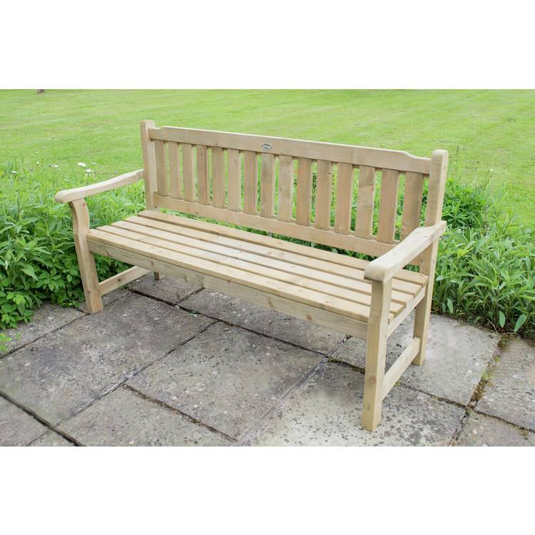 Forest Garden Rosedene 3 Seater Wooden Garden Bench 0