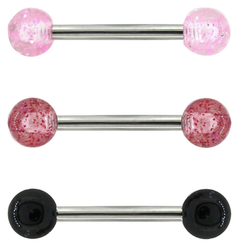 State of Mine Stainless Steel Glitter Nipple Bars