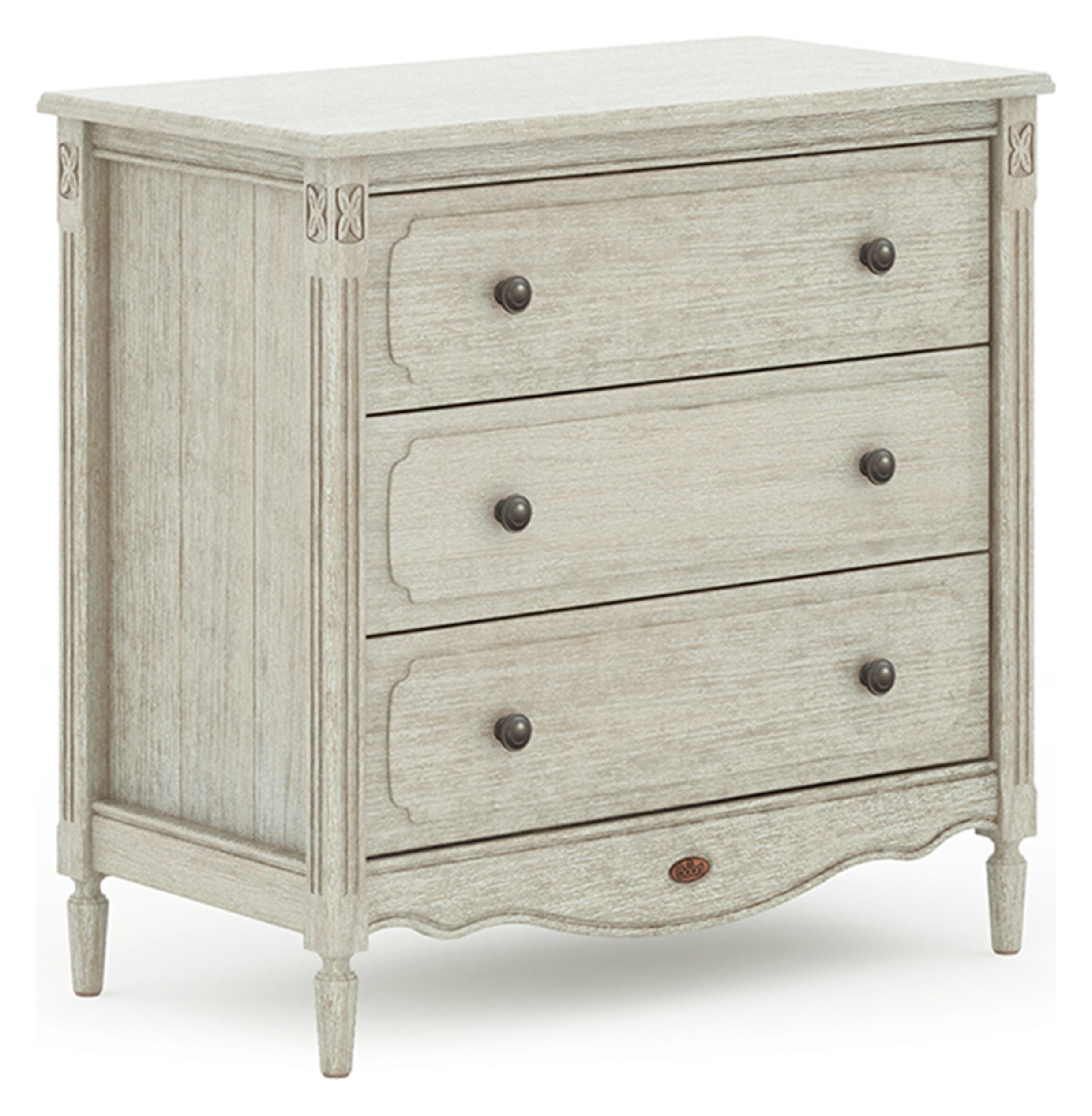 Grace 3 Drawer Chest - Antiqued Grey