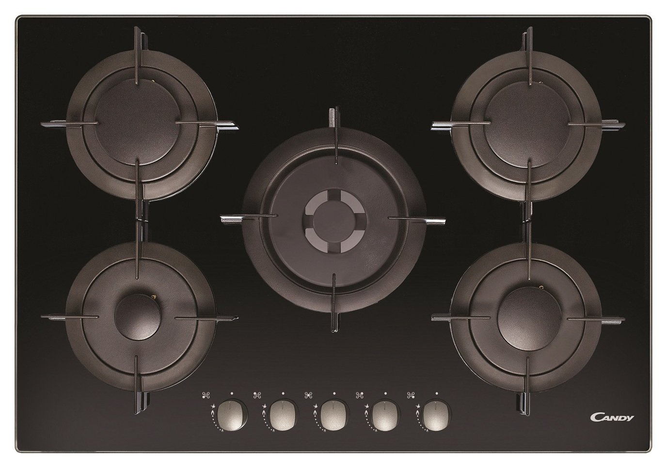 Candy CVG75SWPNX Gas Hob - Black