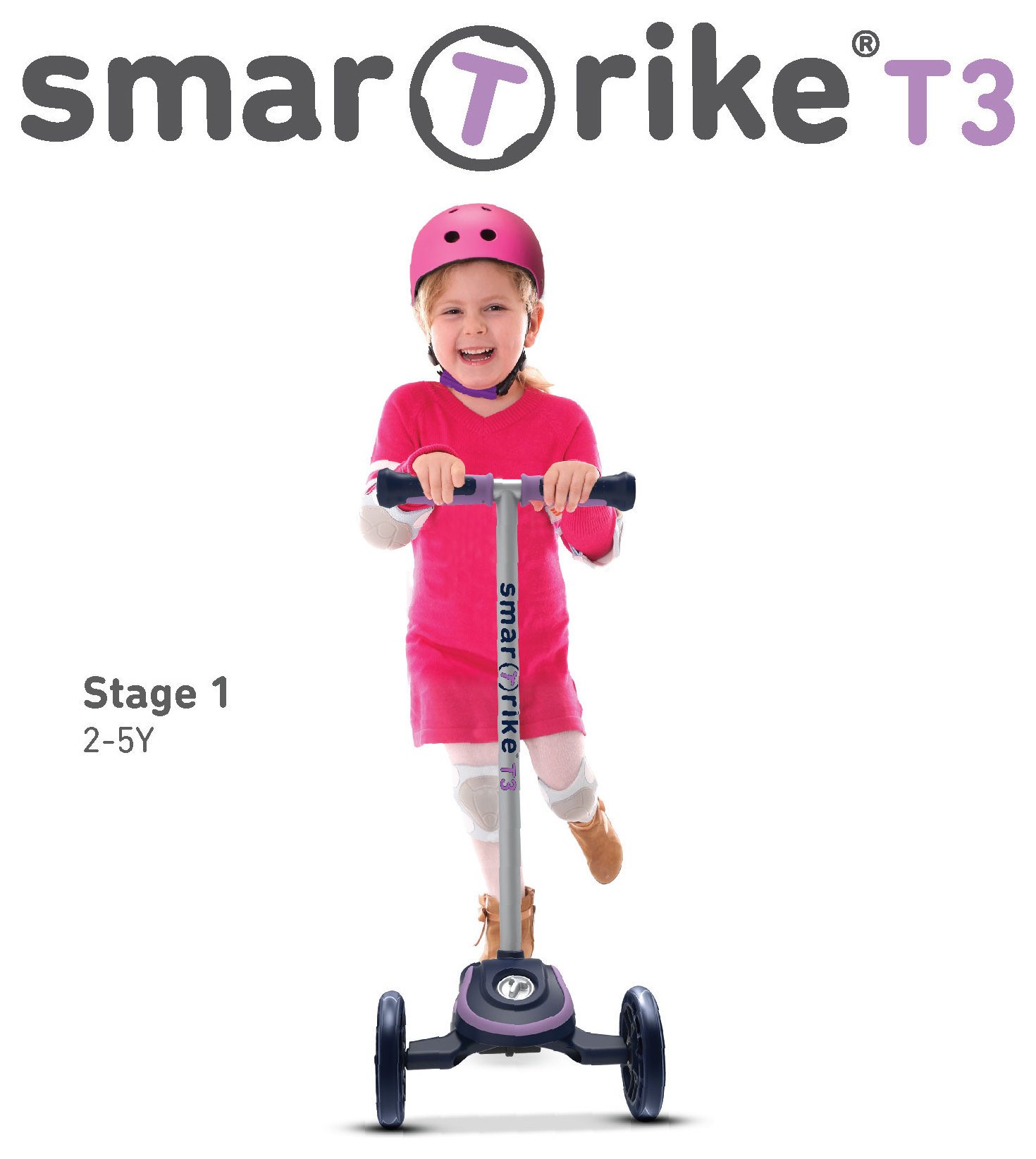smarTrike T3 T-Scooter - Purple