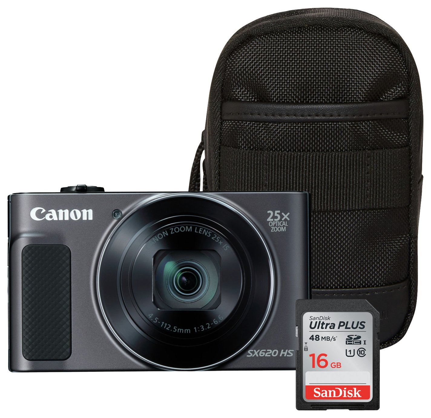 Canon PowerShot SX620 HS 20MP 25x Zoom Camera Bundle - Black