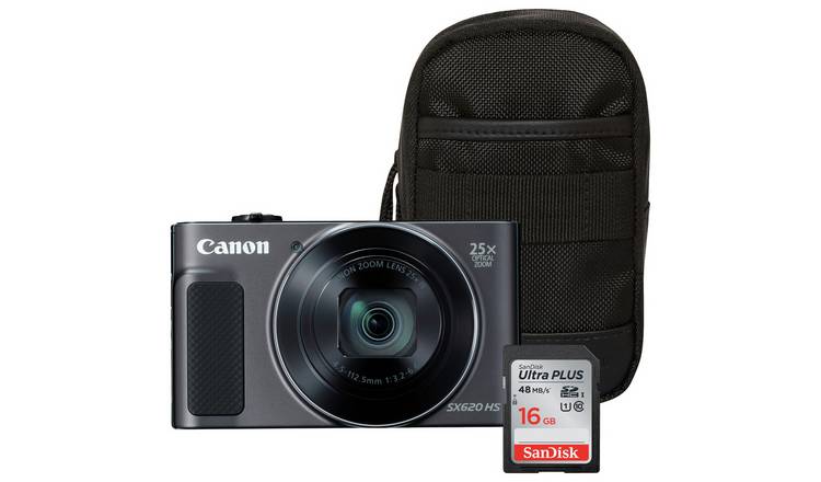 Buy Canon PowerShot SX620 HS 20MP 25x Zoom Camera Bundle - Black |  Superzoom cameras | Argos