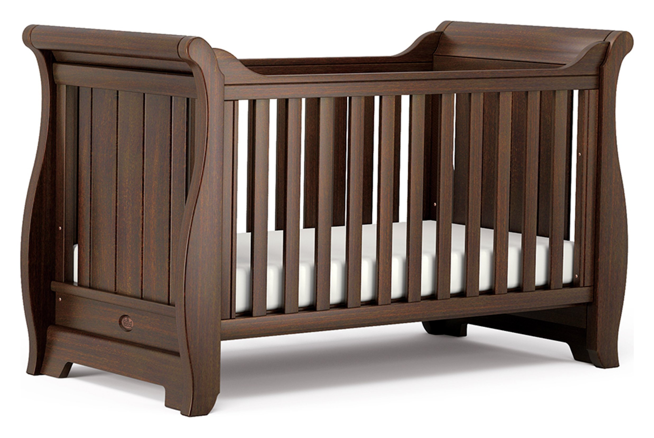 Sleigh Cot Bed - English Oak