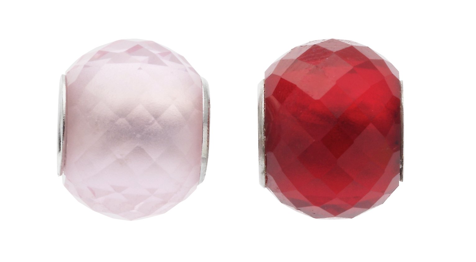 Moon & Back Silver Faceted Red Glass Beads Review