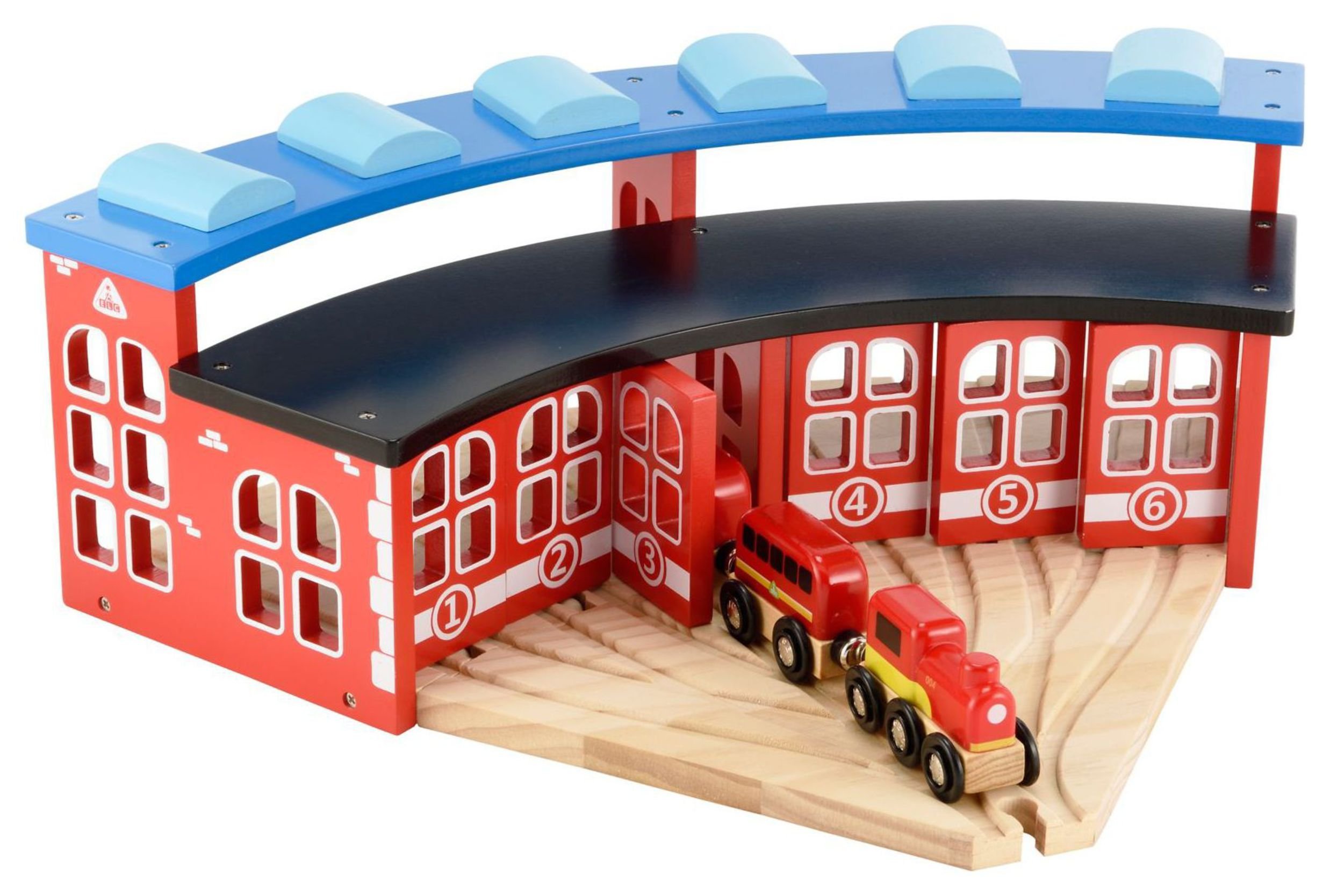 ELC Wooden Roundhouse Train Set.