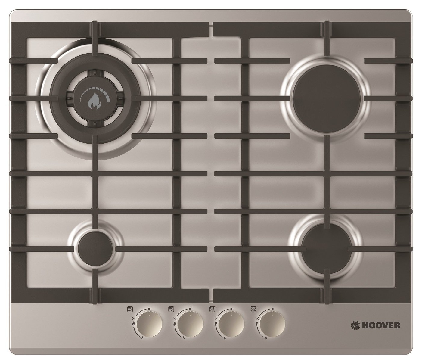 Hoover HGH64SDWCEX Gas Hob - Stainless Steel