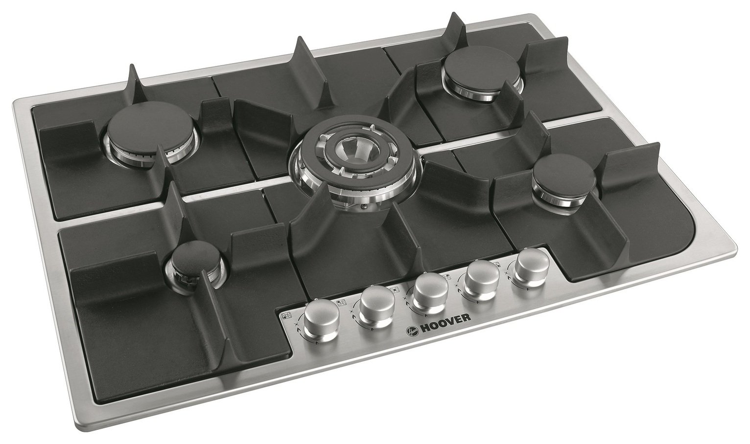 Hoover HGH75SQDX Gas Hob - Stainless Steel