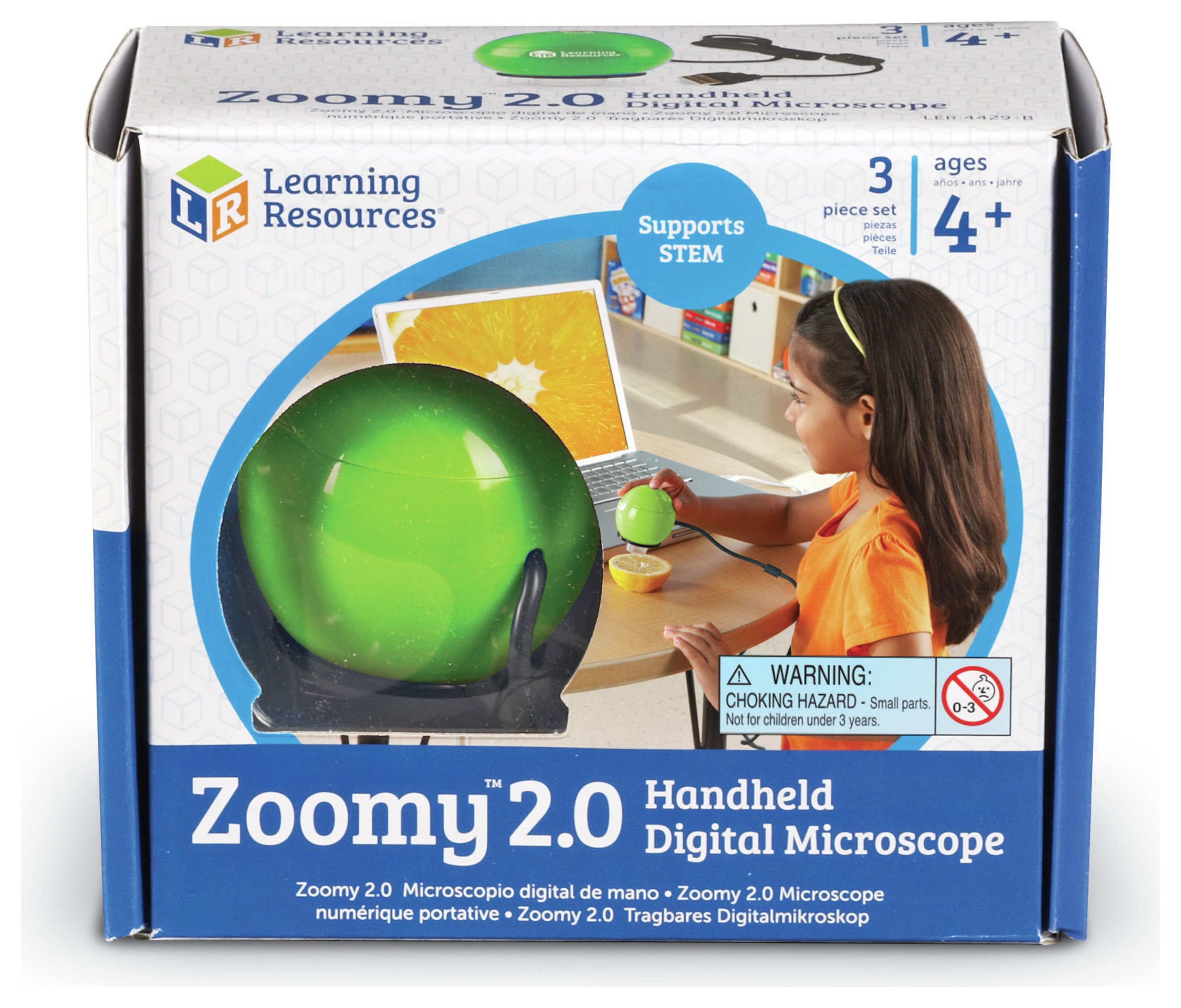 Learning Resources Zoomy 2.0 Handheld Microscope - Green