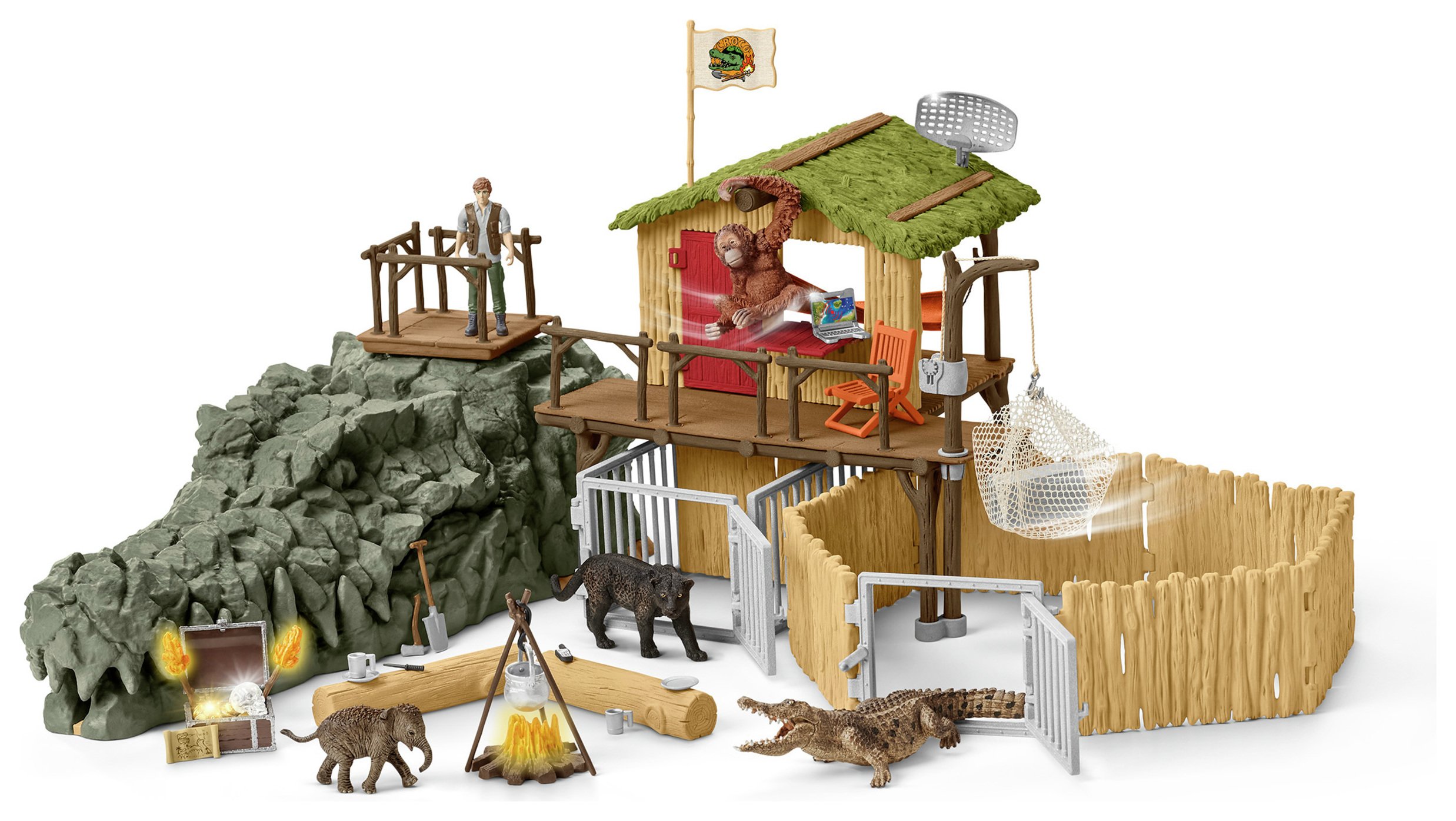 Schleich Jungle Research Station Playset