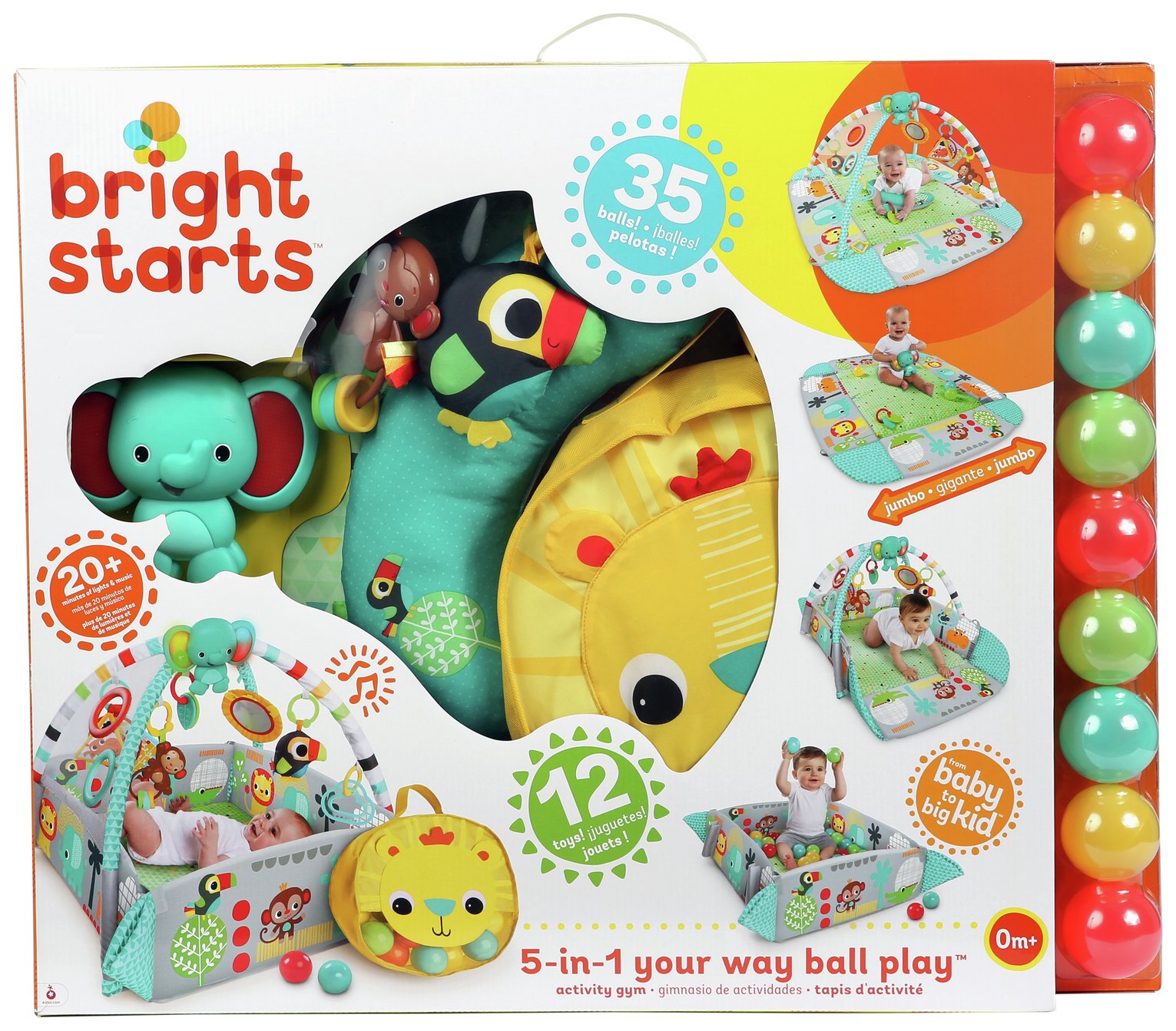 bright starts 5 in 1 activity play gym & ball pit