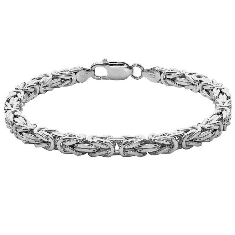 Revere Italian Sterling Silver Square Byzantine Bracelet 0