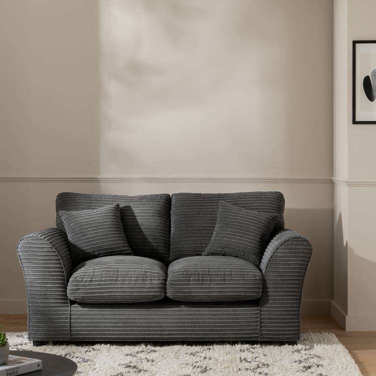 Argos Home Harry Fabric 2 Seater Sofa - Charcoal 0