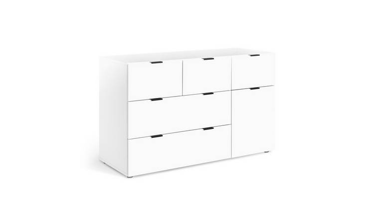 Habitat Zeke Wide 5 Drawer Chest - White