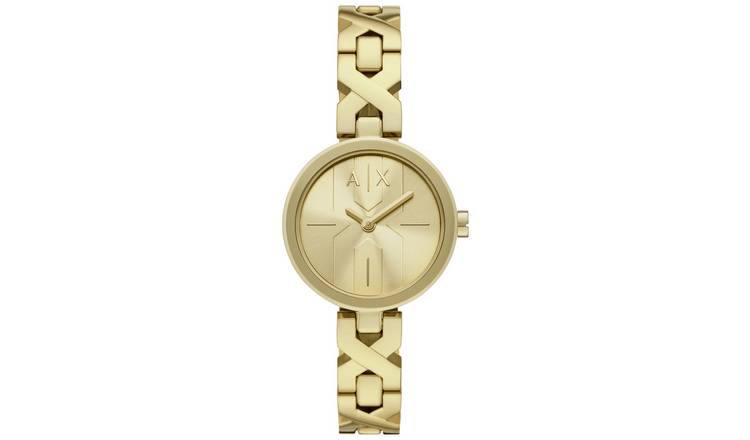 Armani Exchange Ladies Gold Stainless Steel Bracelet Watch