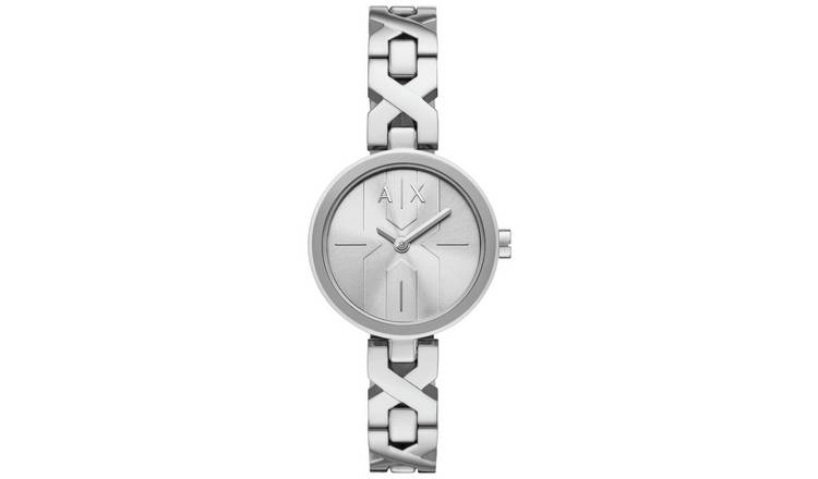 Armani Exchange Ladies Silver Stainless Steel Bracelet Watch