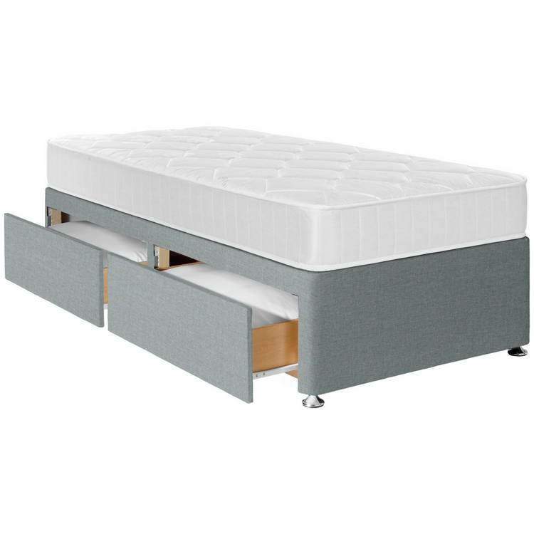 Argos Home Elmdon Single 2 Drawer Divan Bed - Grey 0