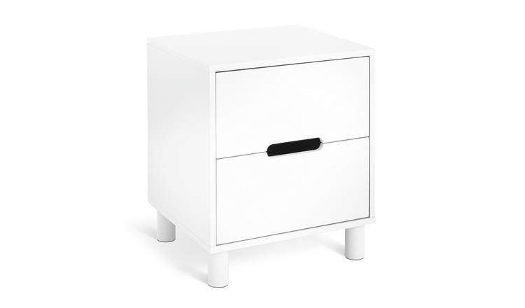 Habitat Henri 2 Drawer Bedside Table - White