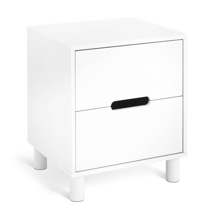 Habitat Henri 2 Drawer Bedside Table - White 0