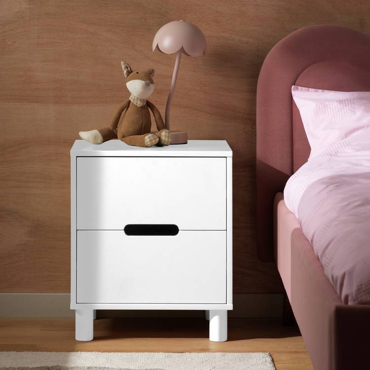 Habitat Henri 2 Drawer Bedside Table - White 0