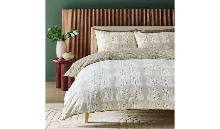 Habitat x Scion Cotton Swim Swam Swan Bedding Set - Single