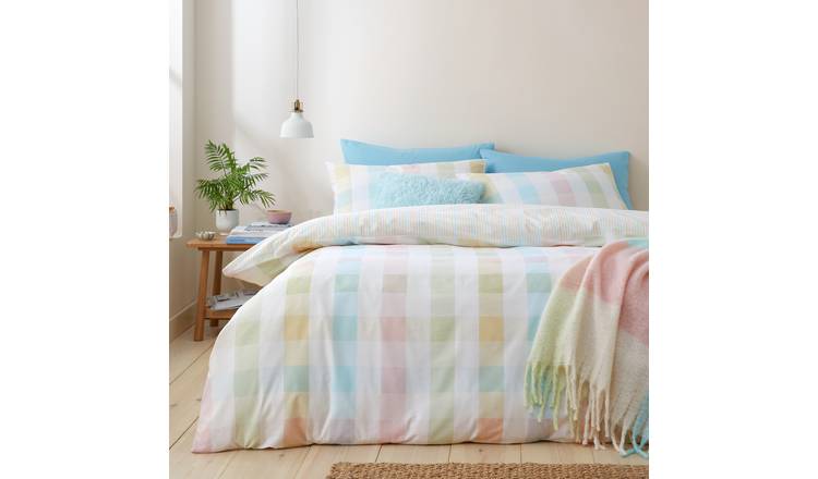 Catherine Lansfield Spring Check Bedding Set - Double