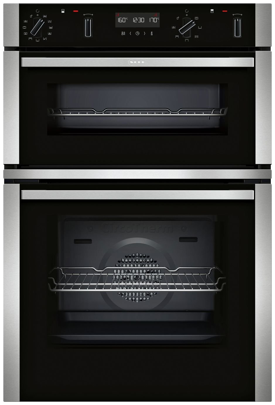 Neff U2ACH7AN7B Built In Double Electric Oven - S/Steel