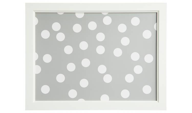 Habitat Grey Spot Lap Tray With Fabric Cushion