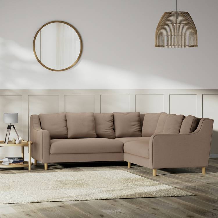 Habitat Swift Reversible Corner Sofa - Biscuit - Ash Leg 0