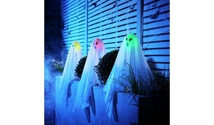 Argos Home Pack of 3 Halloween Light Up Ghosts Decoration