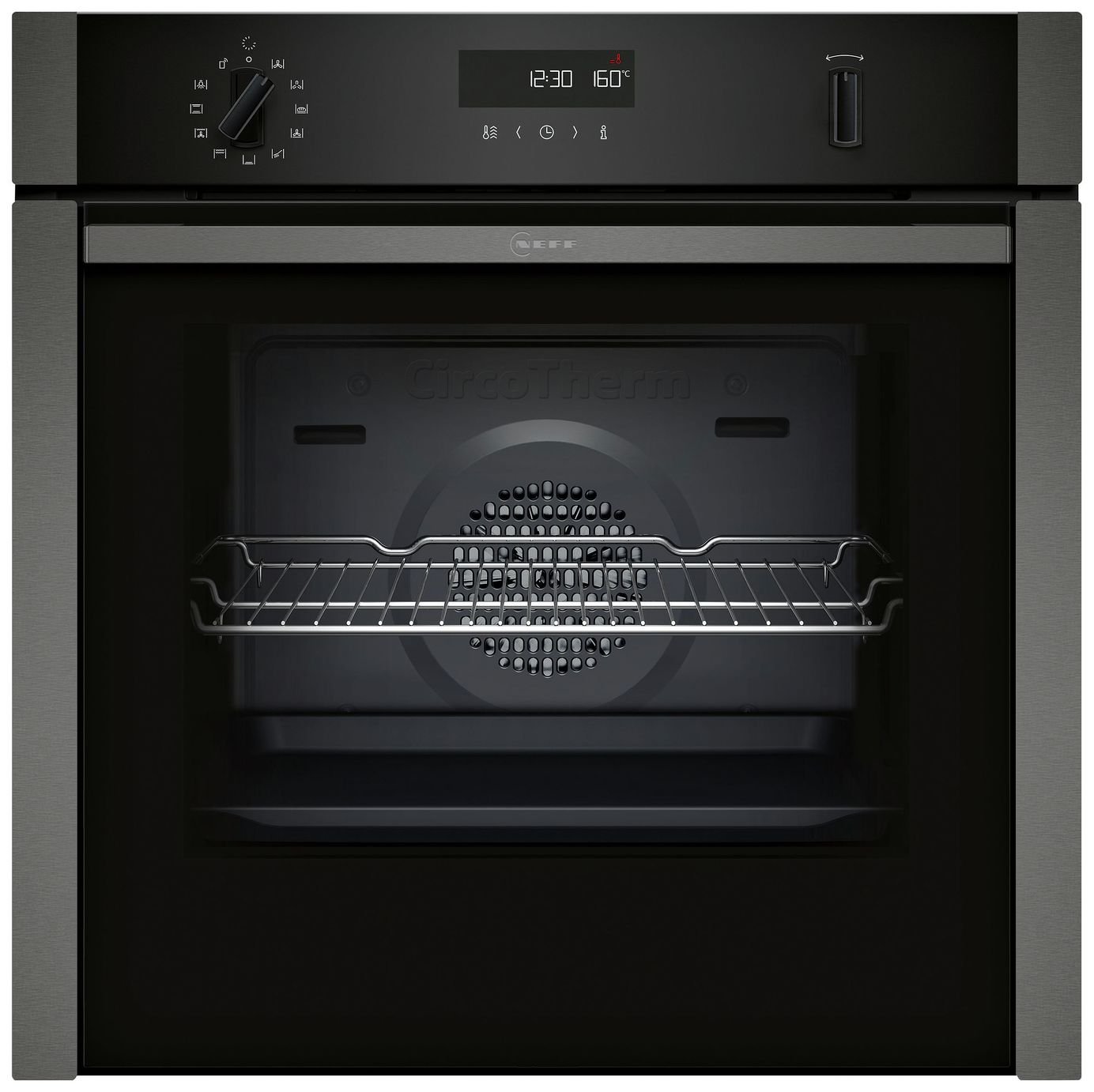Neff B6ACH7AG7B Built In Single Electric Oven - Graphite