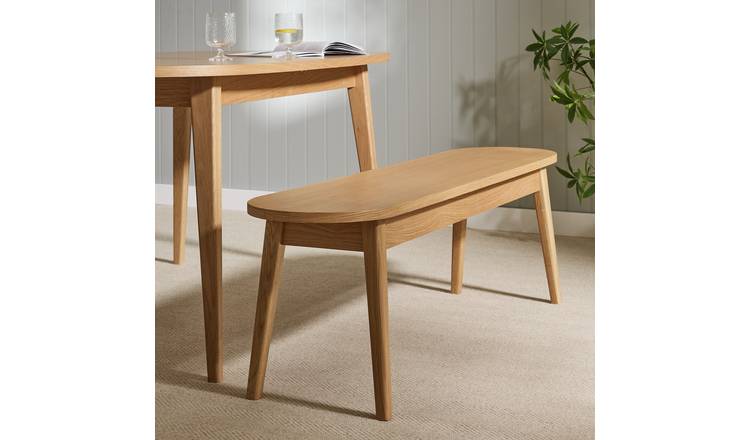 Habitat Etta 3 Seater Dining Bench - Oak