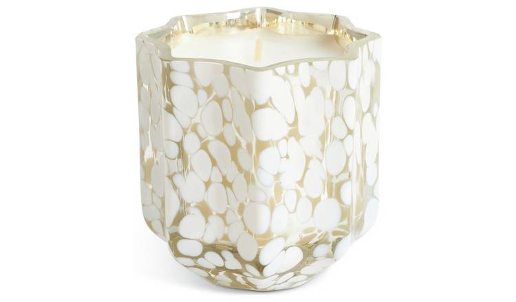 Habitat Mercury Confetti Glass Star Candle - Frosted Cedar