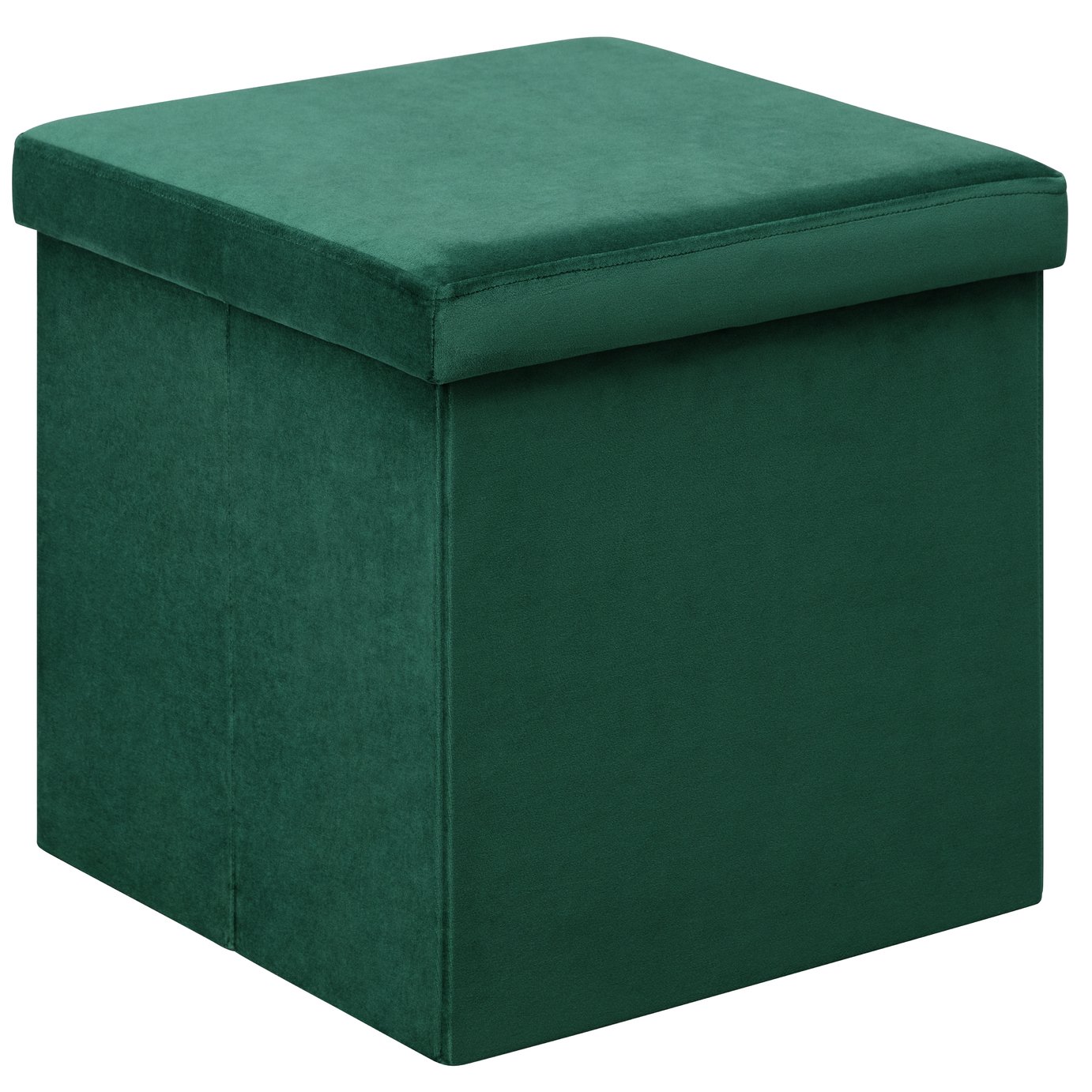 Argos Home Tilly Small Velvet Ottoman - Green